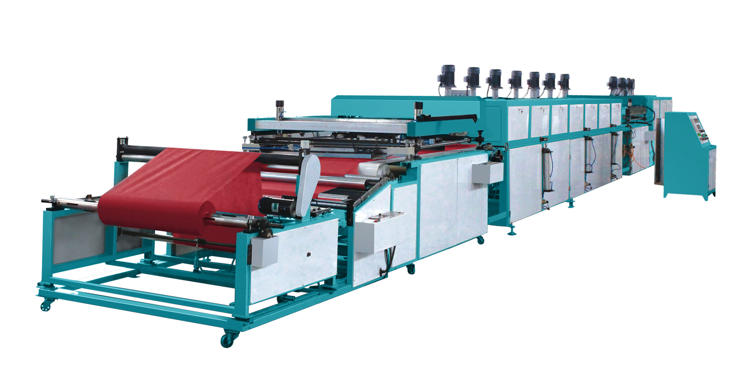 Automatic Two Color Roll to Roll Non-Woven Fabric Screen Printing Machine